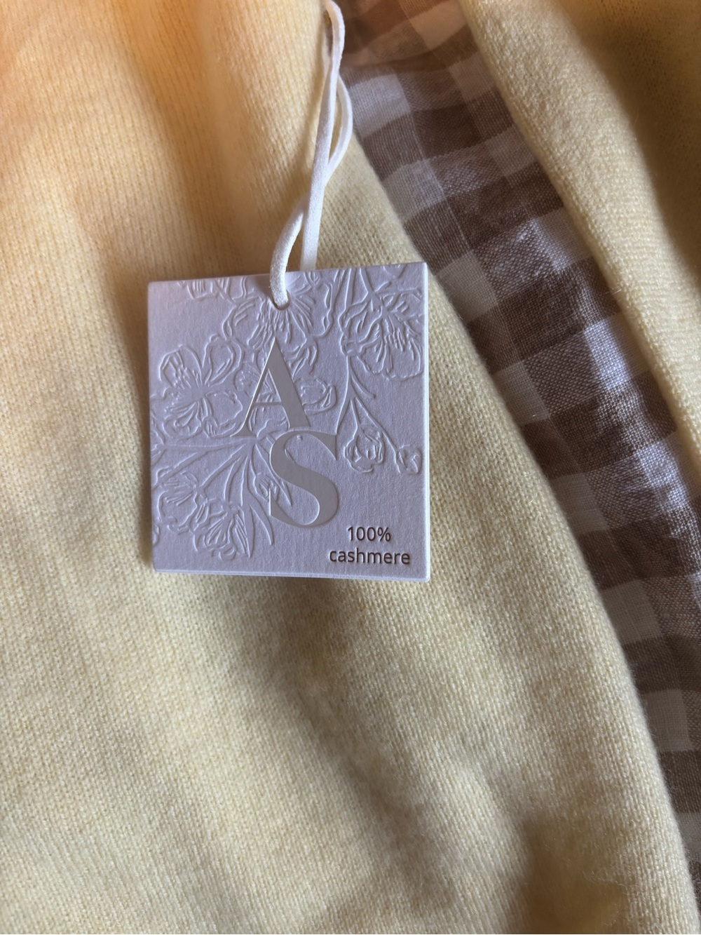 Altar’d State Butter Yellow Women's Cashmere Cardigan Sweater - Picture 2 of 4